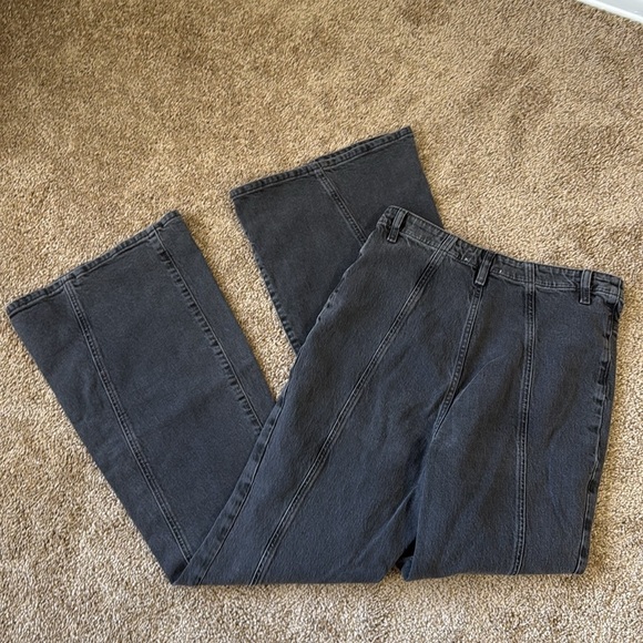 Free People We The Free Florence Black/Grey Flare Jeans - Picture 5 of 10